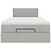 Pouf Letto con Materasso Grigio Chiaro 120x190 cm in Velluto - Foto miniatura 7