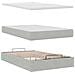Pouf Letto con Materasso Grigio Chiaro 120x190 cm in Velluto - Foto miniatura 8