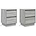 Comodini con luci LED 2 pcs Grigio Sonoma 39x34.5x50 cm - Foto miniatura 1