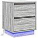 Comodini con luci LED 2 pcs Grigio Sonoma 39x34.5x50 cm - Foto miniatura 6