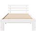 Struttura del letto Bianco 100 x 200 cm Legno massello di pino - Foto miniatura 6