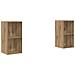 Mobile TV da Parete 2 pcs Quercia Artigianale 37 x 37 x 72 cm - Foto miniatura 1
