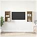 Mobile TV da Parete 2 pcs Quercia Artigianale 37 x 37 x 72 cm - Foto miniatura 2