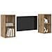 Mobile TV da Parete 2 pcs Quercia Artigianale 37 x 37 x 72 cm - Foto miniatura 3