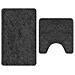 Tappeto da bagno 2 pcs Grigio scuro 50 x 50 cm Polipropilene - Foto miniatura 1