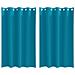 Tende con tende 2 pcs Turchese 175x140cm Poliestere - Foto miniatura 1