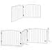 Cancello Cani Porta Pieghevole Bianco 12 Pannelli 960 cm Pioppo - Foto miniatura 3