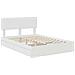 Letto con Contenitore Bianco 160 x 200 cm Legno multistrato - Foto miniatura 4