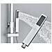 Colonna doccia, Blackswan, tipo M129, modello cromato regolabile, con bocca girevole, doccia ad alta pressione e mensola, misura 20 cm - Foto miniatura 3