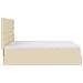 Struttura Letto Pouf con Materassi Crema 160x200 cm in Tessuto - Foto miniatura 9