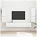 Set mobile TV 4 pcs Bianco Lucido Legno multistrato - Foto miniatura 2