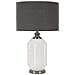 Lampada Da Tavolo Brighty In Vetro Bianco E Grigio Con Paralume In Tessuto — Ø 37,5 Cm - Foto miniatura 1