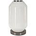 Lampada Da Tavolo Brighty In Vetro Bianco E Grigio Con Paralume In Tessuto — Ø 37,5 Cm - Foto miniatura 4