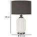 Lampada Da Tavolo Brighty In Vetro Bianco E Grigio Con Paralume In Tessuto — Ø 37,5 Cm - Foto miniatura 7