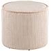 Pouf Taupo In Velluto A Coste Beige Ø40×35 Cm - Foto miniatura 1