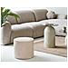 Pouf Taupo In Velluto A Coste Beige Ø40×35 Cm - Foto miniatura 4