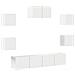 Set di Mobili Porta TV 7 pz Bianco in Legno Multistrato - Foto miniatura 1