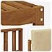 Set di divani da esterno con cuscino 6 pcs Naturale e Beige - Foto miniatura 5