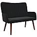 Sofa a Due Posti Nero 115 x 61 x 87 cm Velluto - Foto miniatura 1