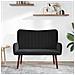 Sofa a Due Posti Nero 115 x 61 x 87 cm Velluto - Foto miniatura 3