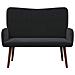 Sofa a Due Posti Nero 115 x 61 x 87 cm Velluto - Foto miniatura 4