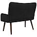 Sofa a Due Posti Nero 115 x 61 x 87 cm Velluto - Foto miniatura 6