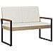 Panchina da esterno Beige e Bianco Crema 107 x 61 x 80 cm - Foto miniatura 1