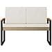 Panchina da esterno Beige e Bianco Crema 107 x 61 x 80 cm - Foto miniatura 5