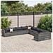 Set Divano da Giardino 10 pz con Cuscini Grigio in Polyrattan - Foto miniatura 2