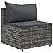 Set Divano da Giardino 10 pz con Cuscini Grigio in Polyrattan - Foto miniatura 4