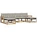 Set di divani da esterno 6 pcs Bianco e Grigio Chiaro - Foto miniatura 1