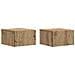 Mobiletto da notte a muro 2 pcs Rovere Artigianale - Foto miniatura 1