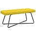 Panchina con bottoni imbottiti Giallo Chiaro 110 x 40 x 46 cm - Foto miniatura 1