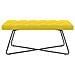 Panchina con bottoni imbottiti Giallo Chiaro 110 x 40 x 46 cm - Foto miniatura 3
