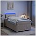 Letto box spring con materasso Crema 120 x 190 cm Tessuto - Foto miniatura 4