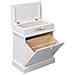 Scarpiera Bianca 50x28x58 Cm In Legno Di Paulownia - Foto miniatura 6