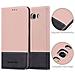 Custodia Compatibile Con Samsung Galaxy J7 2016 In Oro Rosato Nero - Coperchio Protettiva Con Chiusura Magnetica, Funzione Stand E Tasca Per Le Carte - Foto miniatura 5