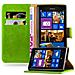 Custodia Compatibile Con Nokia Lumia 925 In Verde Erbe - Coperchio Protettiva Con Chiusura Magnetica, Funzione Stand E Tasca Per Le Carte - Foto miniatura 4