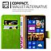 Custodia Compatibile Con Nokia Lumia 925 In Verde Erbe - Coperchio Protettiva Con Chiusura Magnetica, Funzione Stand E Tasca Per Le Carte - Foto miniatura 6