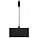 USB-C to Gigabit-Ethern. HDMI / VGA / USB-A-Adapter, black - Foto miniatura 3