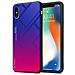 Cadorabo Custodia Compatibile Con Apple Iphone X / Xs In Viola - Rosso - Coperchio Protettivo Bicolore In Vetro Temperato E Silicone Tpu - Foto miniatura 1