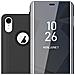 Custodia Compatibile Con Apple Iphone Xr In Tormalina Nera - Clear View Specchio Coperchio Protettivo Con Funzione Di Supporto Protezione A 360 Gradi - Foto miniatura 1