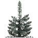 Albero Di Natale Artificiale Sottile Con Base Verde 120 Cm Pvc - Foto miniatura 3