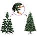 Albero Di Natale Artificiale Sottile Con Base Verde 120 Cm Pvc - Foto miniatura 6