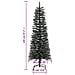 Albero Di Natale Artificiale Sottile Con Base Verde 120 Cm Pvc - Foto miniatura 7