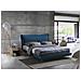 Letto Matrimoniale Anika, Letto Fisso Con Rivestimento E Testata In Tessuto, 100% Made In Italy, Apertura Frontale, Adatto Per Materasso Cm 160x190, Blu - Foto miniatura 1