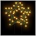 Decorazioni Luminose Natalizie Picchetti 3pz Stella 50led 29cm - Foto miniatura 4