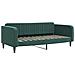 Divano Letto Estraibile Cassetti Verde Scuro 100x200cm Velluto - Foto miniatura 5