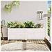 Fioriera Da Giardino Bianca 150x50x50 Cm Legno Massello Di Pino - Foto miniatura 3