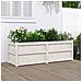 Fioriera Da Giardino Bianca 150x50x50 Cm Legno Massello Di Pino - Foto miniatura 1